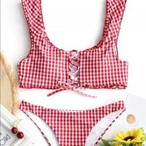 Red Gingham Bikini
